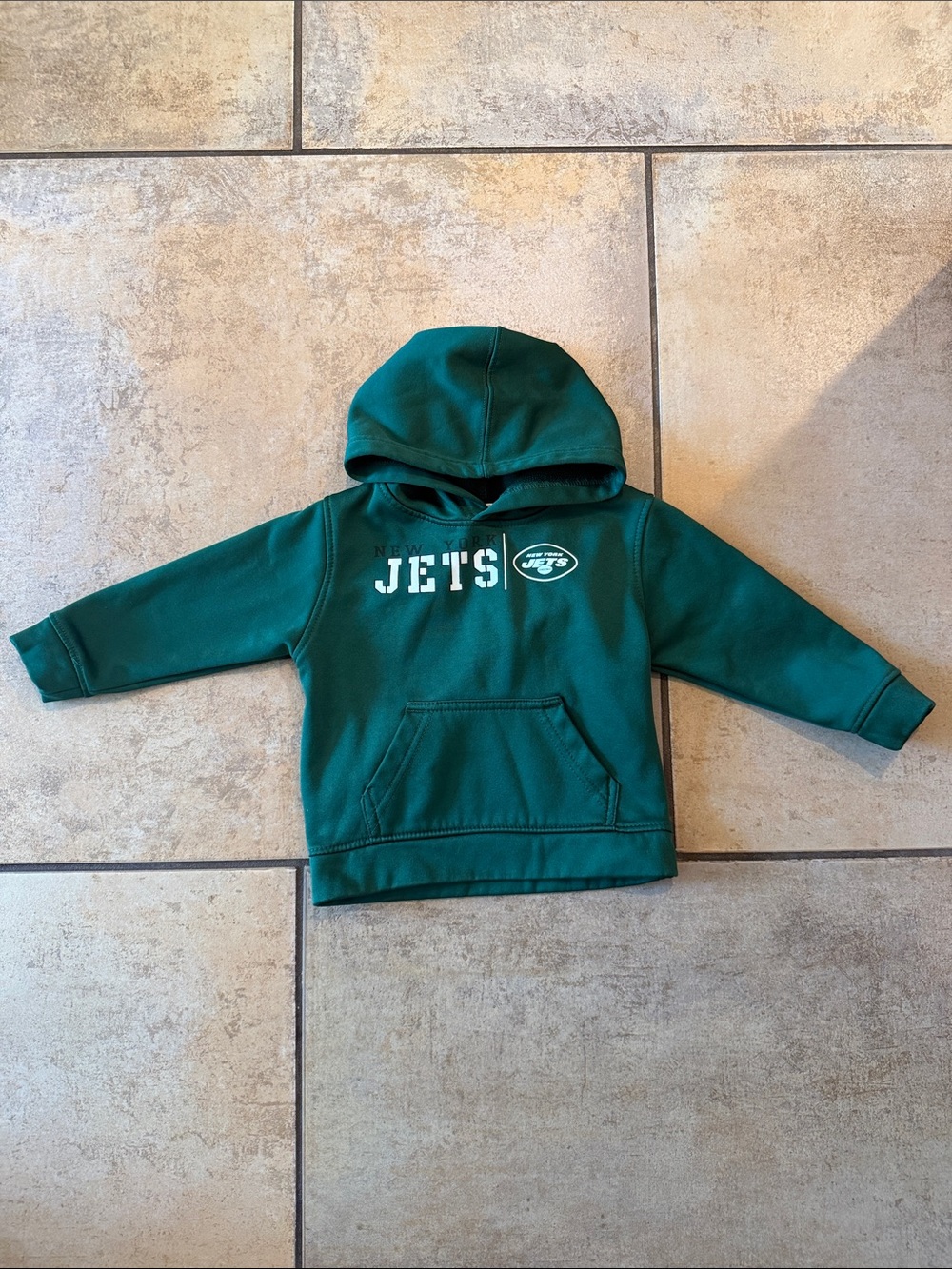 Kids Green NFL Jets Pullover Hoodie. Size 2T